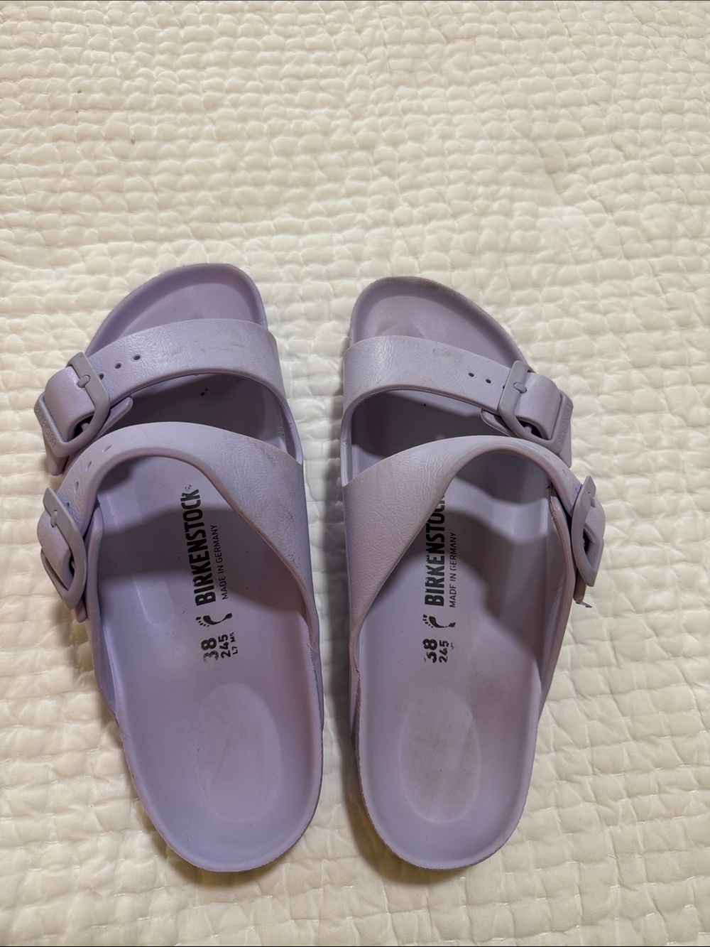 Birkenstock Lavender Double-Strap Slide Sandals - Picture 5 of 5